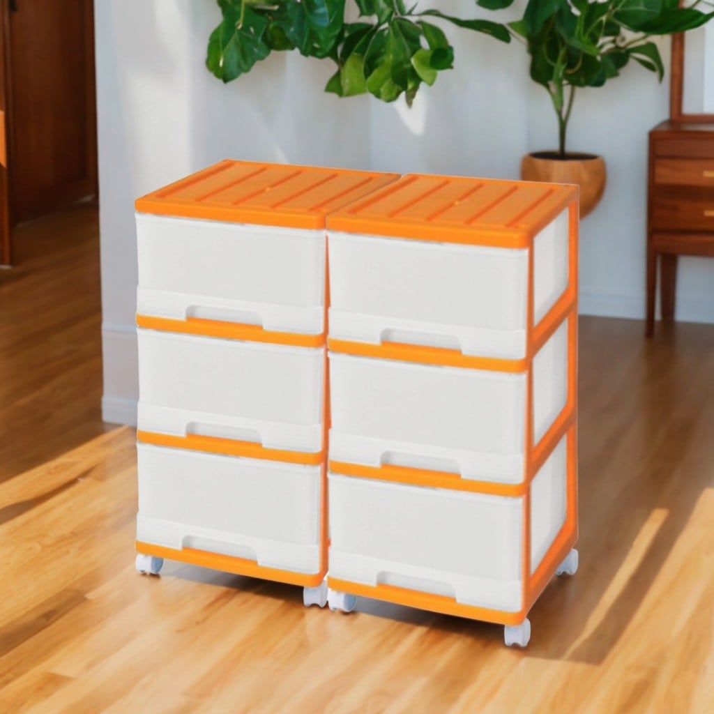 全26色 収納ケース プラスチック 引き出し カラーボックス 深型 3段 2