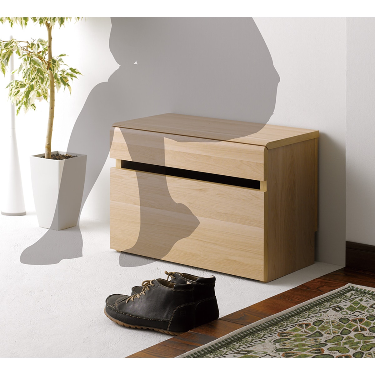 玄関 ベンチボックス 収納スツール キャスター付 収納ボックス 玄関