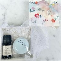 COSYアロマギフトセット マカロンブルー×GOOD SLEEP (小花柄BOX