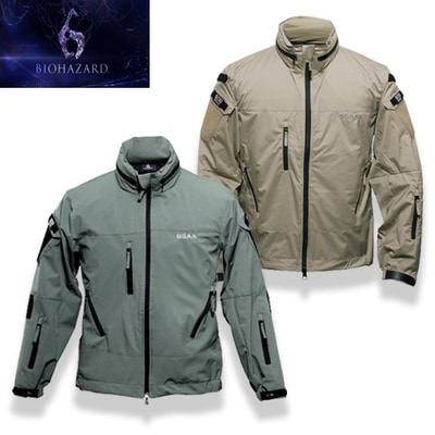 バイオハザード　レオン　ソフトシェルジャケット Amazon.co.jp: BIOHAZARD BSAA ソフトシェルジャケット セージ XL
