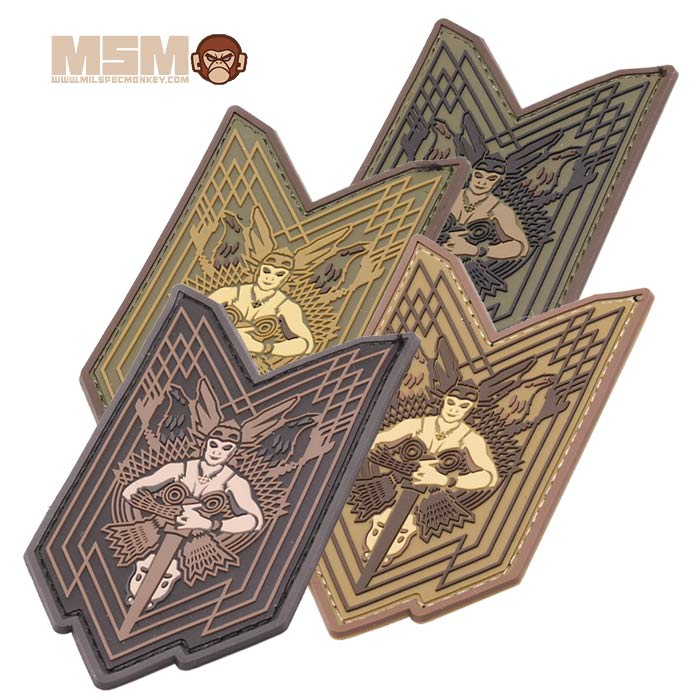 ヴィドウウィーゼル PVCパッチ YGBSM WILD WEASEL YGBSM 黒と青の2色 マジック付