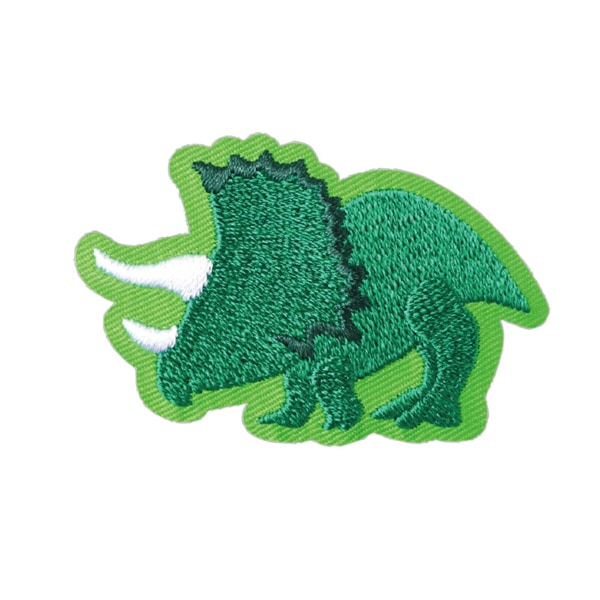 お名前ワッペン『恐竜シルエット』 お好きなカラーで刺繍します☆恐竜シルエットお名前ワッペン 雑貨