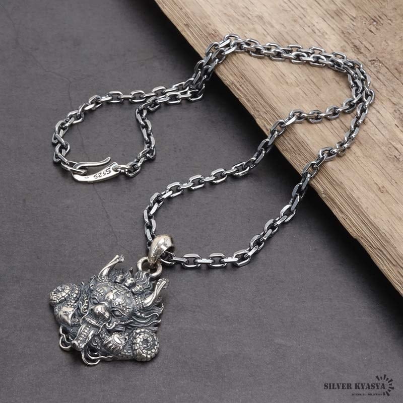 シルバー925 ドラゴンヘッドネックレス [ns238-cs030-3mm-50cm