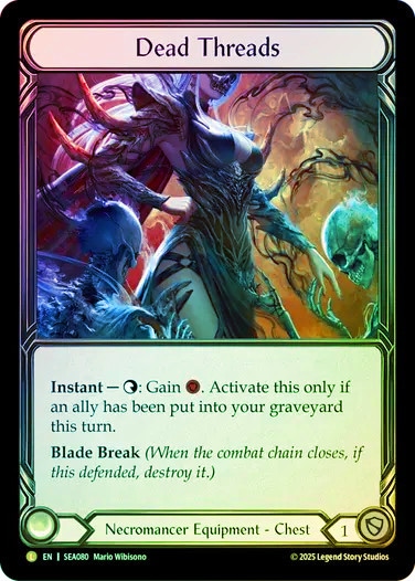 ENG】【Rainbow Foil】[Necromancer] 亡者の織物/Dead Threads [SEA