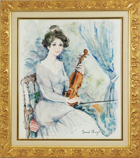 ベルナール・シャロワ 「バイオリンを持った女性」 | | アトリエ・ブランカ