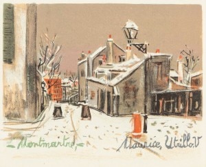 モーリス・ユトリロ 「モンマルトルのミミ・パンソンの家