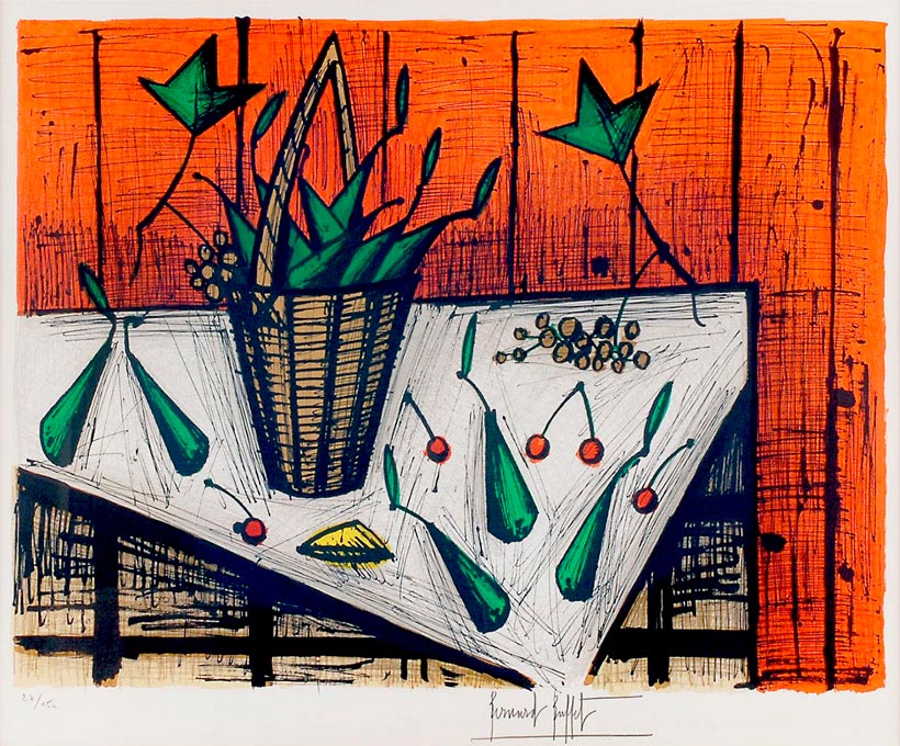 ベルナール・ビュッフェ 「果物籠のある静物」 | | アトリエ・ブランカ
