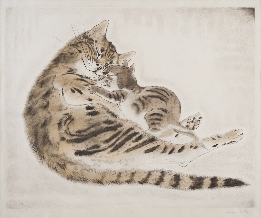 藤田嗣治 「眠る親子猫」 | | アトリエ・ブランカ