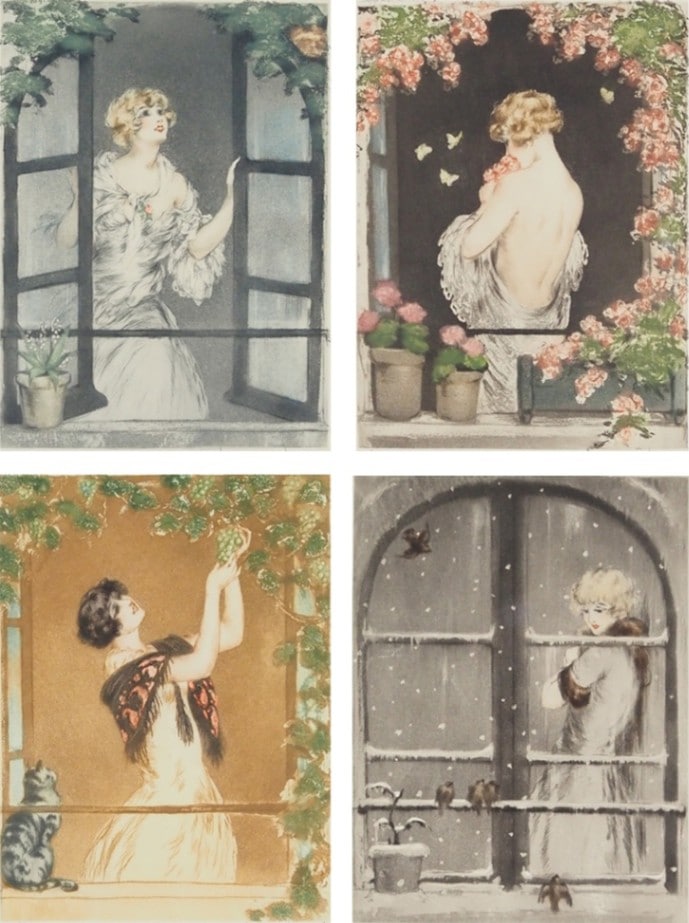 ルイ・イカール 「四季（4点組・個別額装）」 | | アトリエ・ブランカ