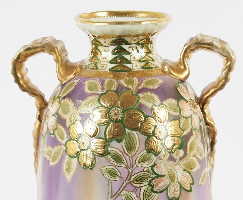 オールドノリタケ 「花文金盛両耳花瓶」 | | アトリエ・ブランカ