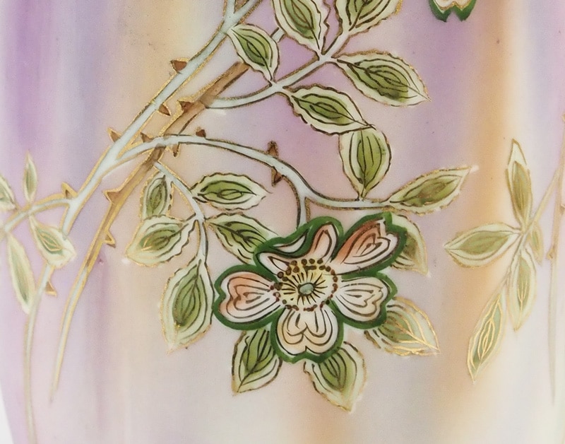 オールドノリタケ 花瓶 | 深皿 金彩点盛り上げ花絵 0 オールドノリタケ