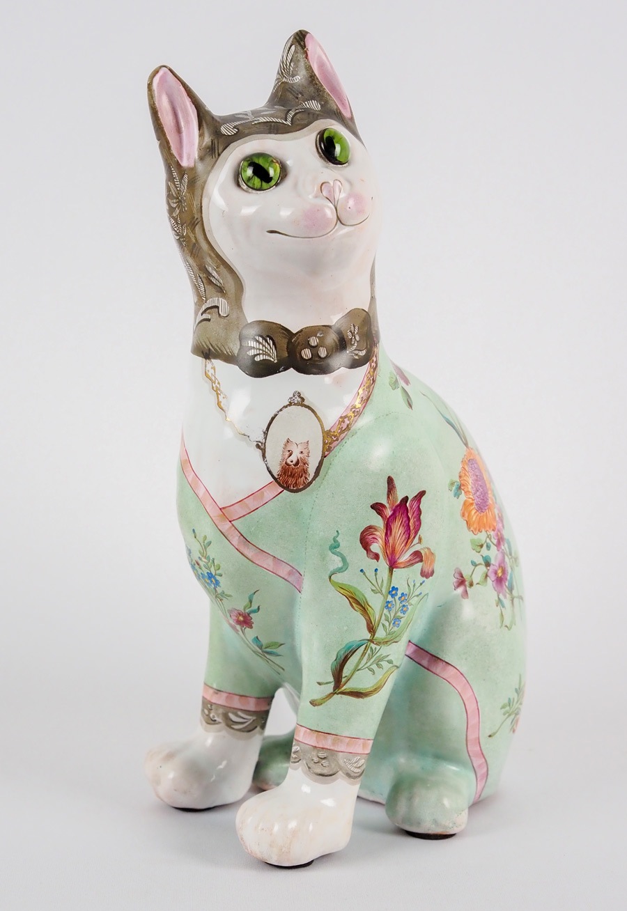 エミール・ガレ 「猫型置物（緑）」 | | アトリエ・ブランカ