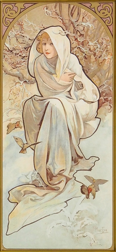 アルフォンス・ミュシャ 「四季」 四点組（4枚1組額装） | | アトリエ