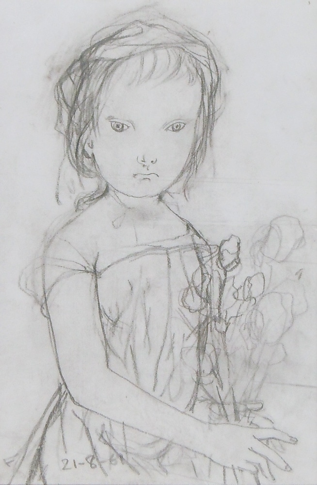 藤田嗣治 「花を持つ少女」 | | アトリエ・ブランカ