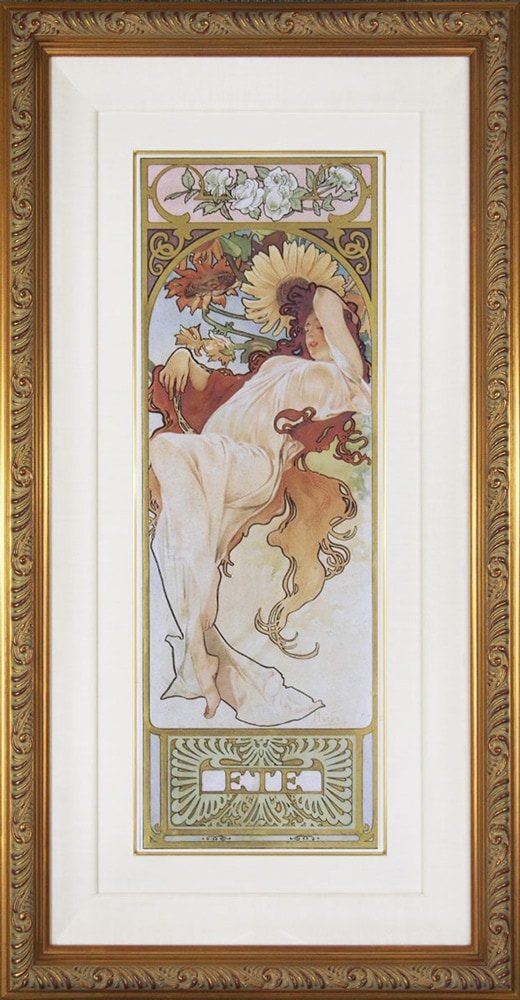 アルフォンス・ミュシャ 「四季」 四点組（個別額装） | | アトリエ