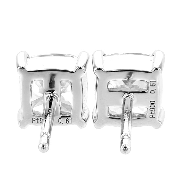 ダイヤモンド ピアス 1.22ct(Total) D VS1 クッションカット プラチナ