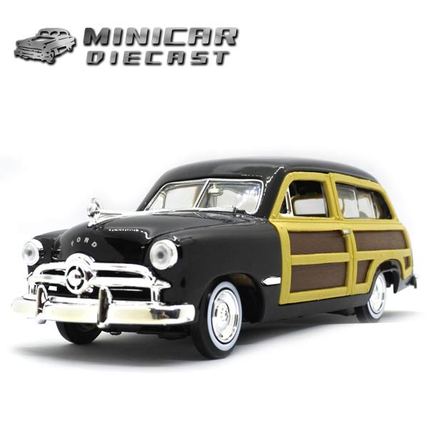 箱傷み有】 1/24 箱入り ミニカー 1949 FORD WOODY WAGON ブラック