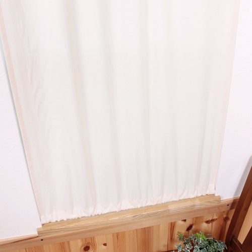 オーガニックコットン（綿）100％無地カフェカーテン（キナリ） | 厚地