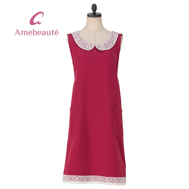 ローズレッドホワイトレースリセ ALCR19 | ワンピースエプロン