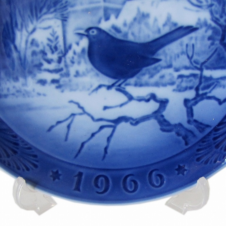 ロイヤルコペンハーゲン イヤープレート 1966年 昭和41年 皿立て付き