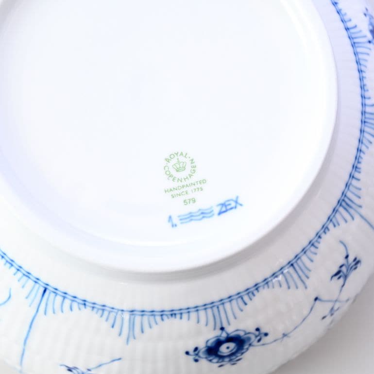 ロイヤルコペンハーゲン ブルーフルーテッド ハーフレース ボウル L