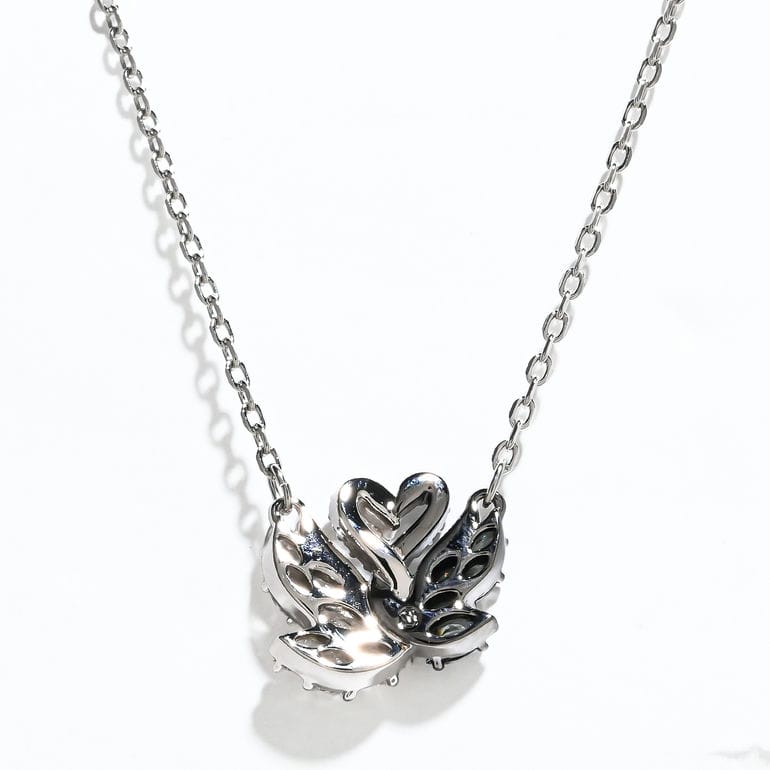 スワロフスキー SWAROVSKI ネックレス Swan スワン ブラック クリア