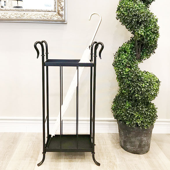 アイアン アンブレラスタンド 傘立て ブラック アンティーク調