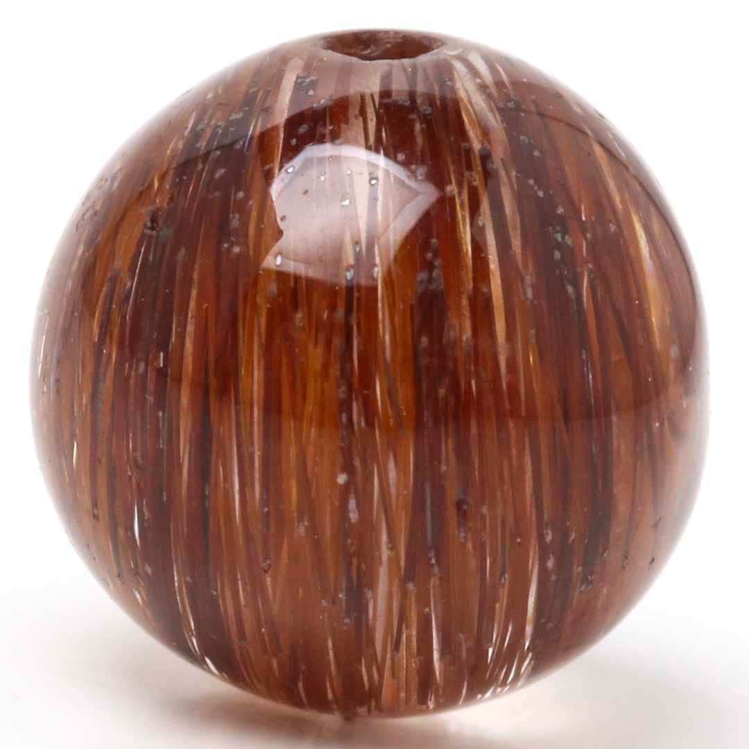 数量限定】キャッツアイブロンズルチルクォーツHC 10ミリ ビーズ