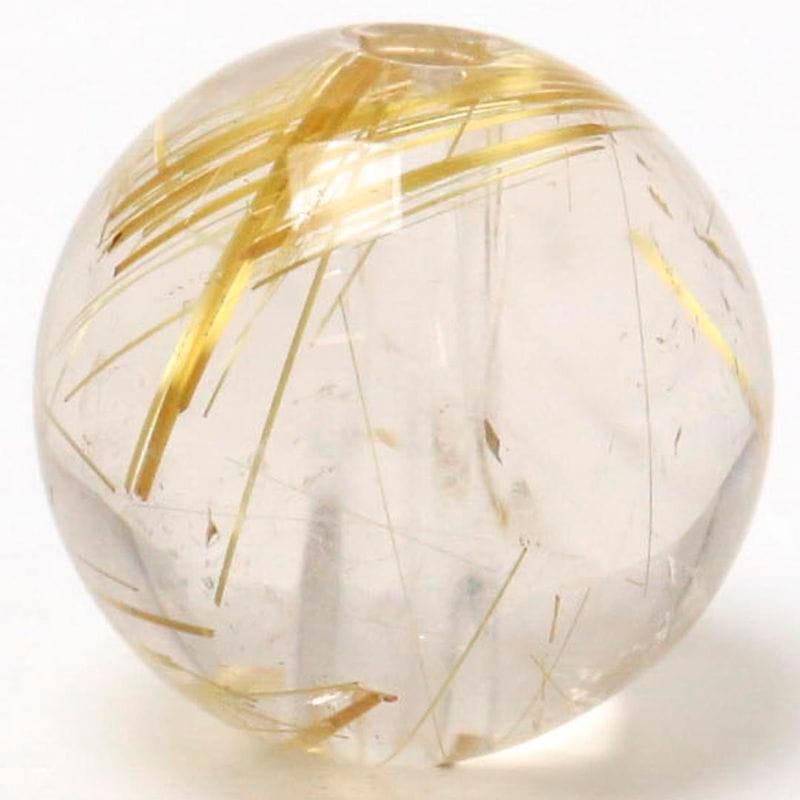 数量限定】キャッツアイブロンズルチルクォーツHC 10ミリ ビーズ