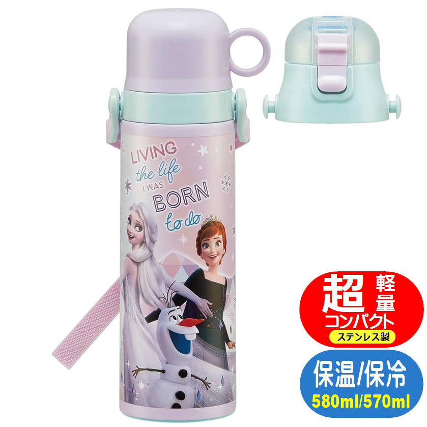ステンレスボトル アナと雪の女王 SKDC6 スケーター 22 超軽量 2WAY 直