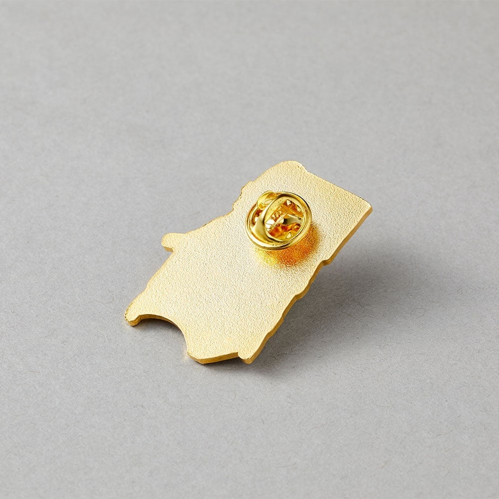 ピンバッチ/イラン《白地多彩人物文鉢》ストライプ｜アーティゾン