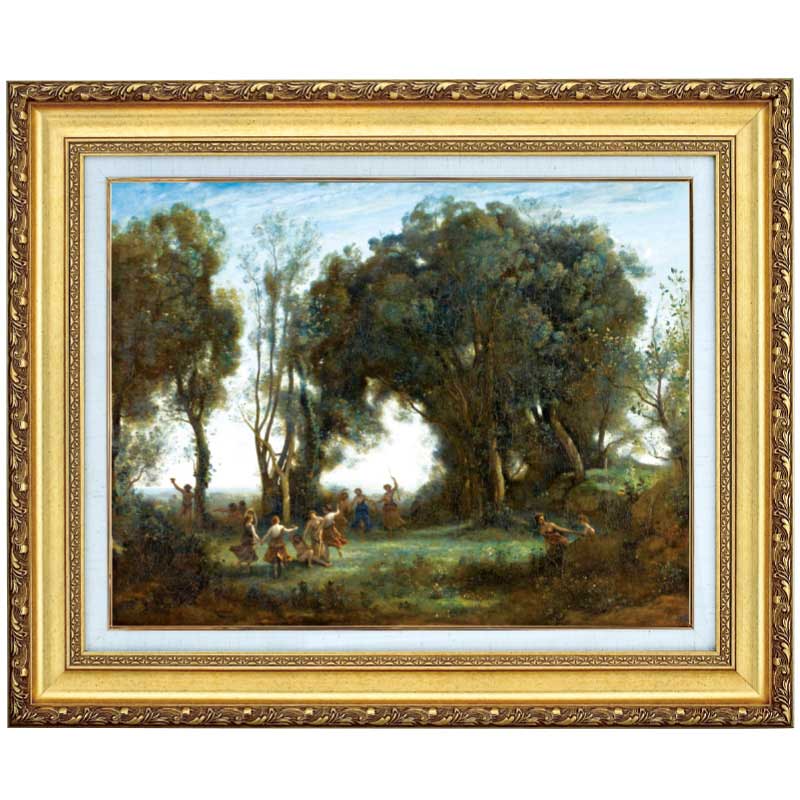 ニンフの踊』 コロー 10号 立体複製名画 額装付 【ポイント5％還元中