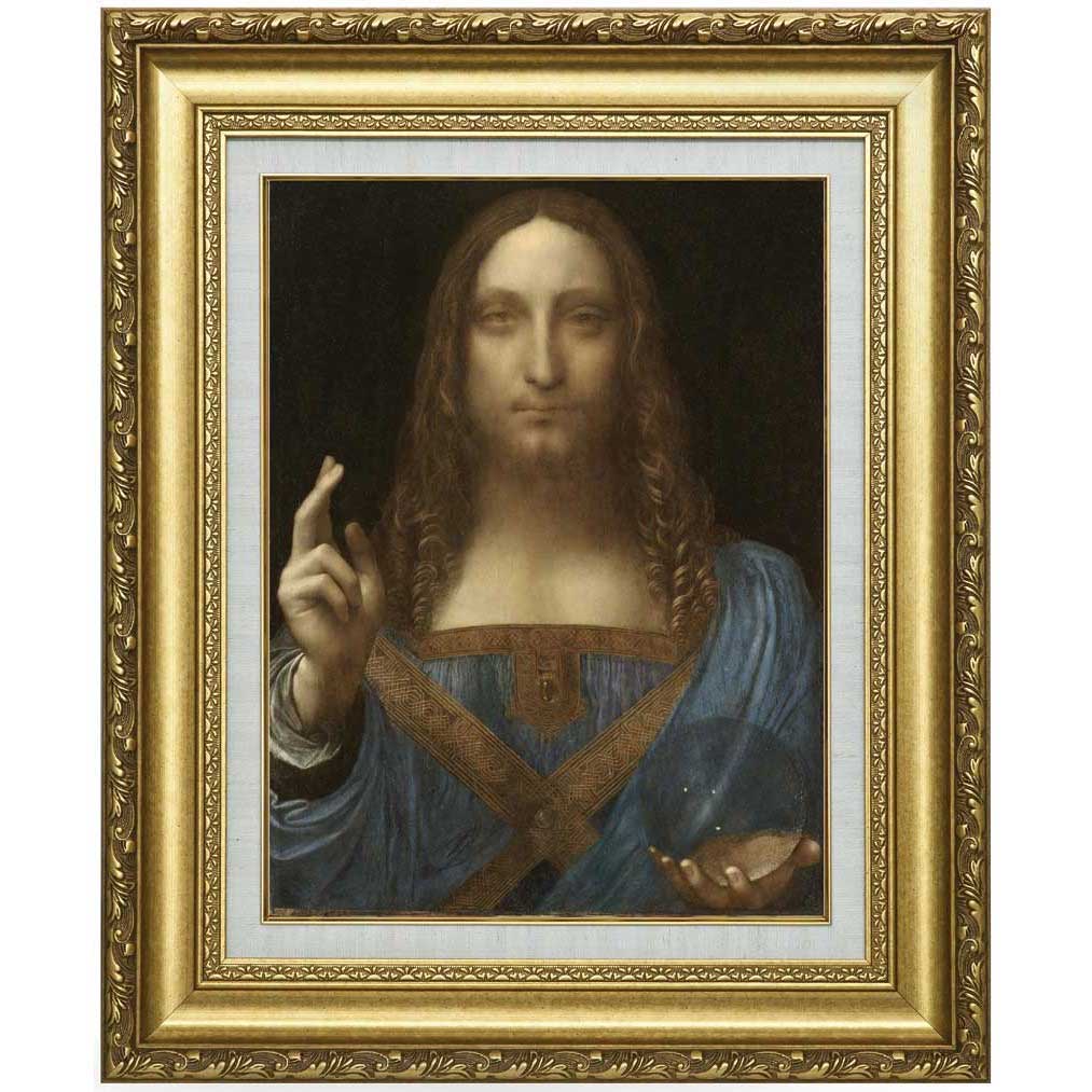 サルバトール・ムンディ』 ダ・ヴィンチ 6号 立体複製名画 額装付