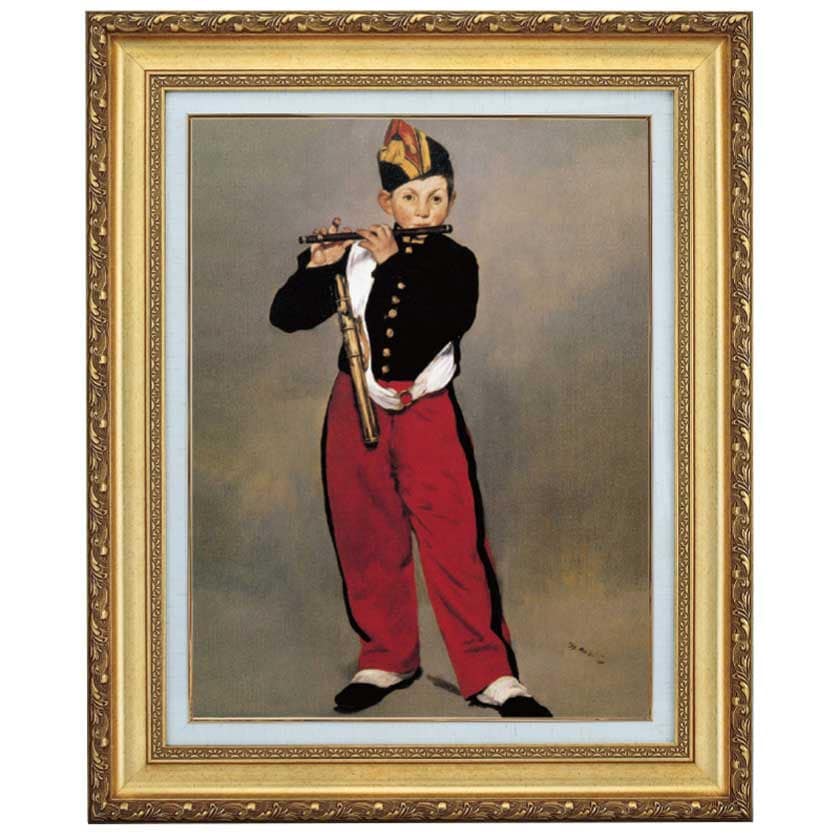 笛を吹く少年』 マネ 6号 立体複製名画 額装付 【ポイント5％還元中