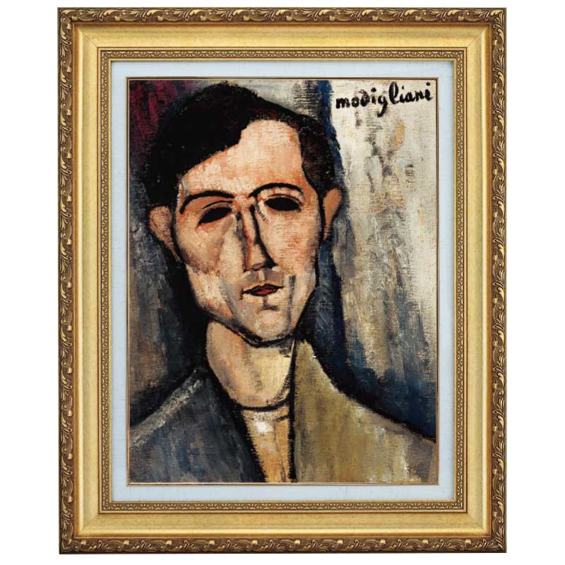 男』 モディリアーニ 10号 立体複製名画 額装付 【ポイント5％還元中