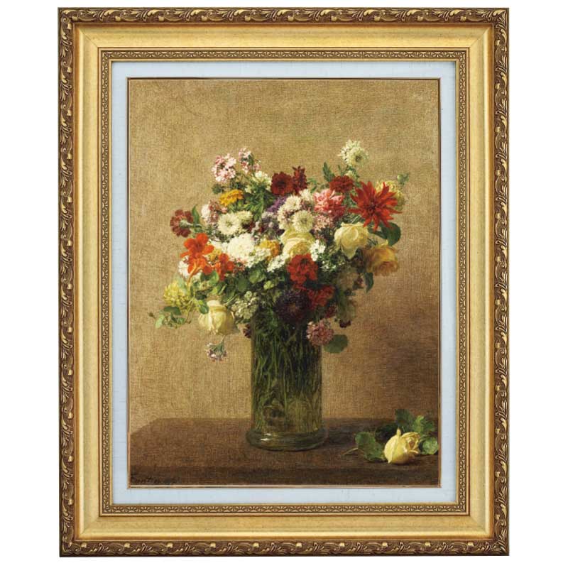 花と果実』 ファンタン・ラトゥール 10号 立体複製名画 額装付