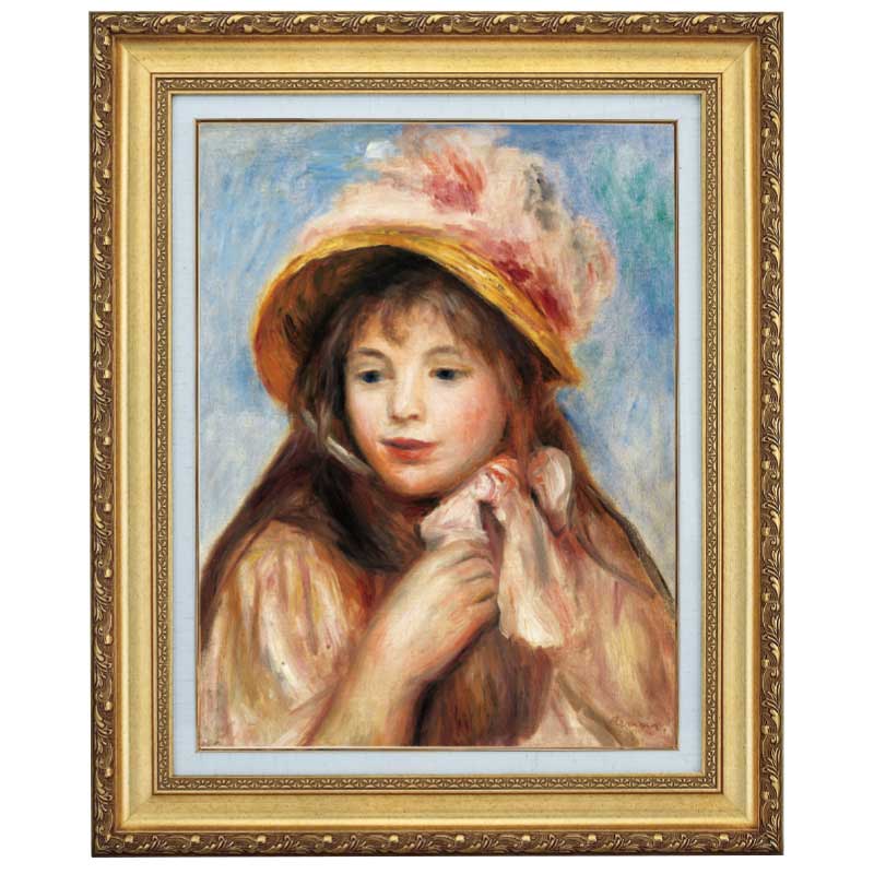 座る二人の少女』 ルノワール 10号 立体複製名画 額装付 【ポイント5