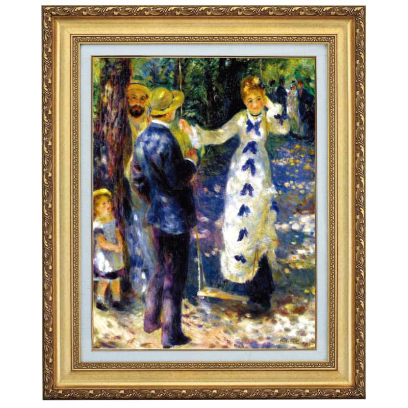 ぶらんこ』 ルノワール 10号 立体複製名画 額装付 【ポイント5％還元