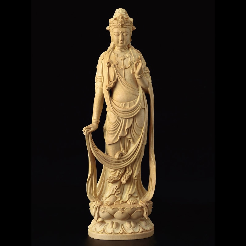 黄楊彫刻『観音菩薩』【ポイント5％還元中】 | 仏像 | 【公式】アート