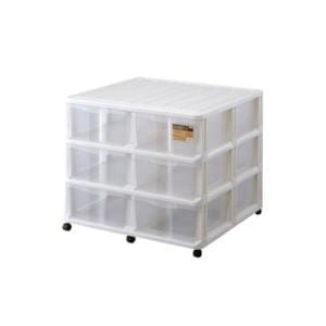 送料無料】天馬 コスパクローゼットケース ワイド 深3段 カプチーノ