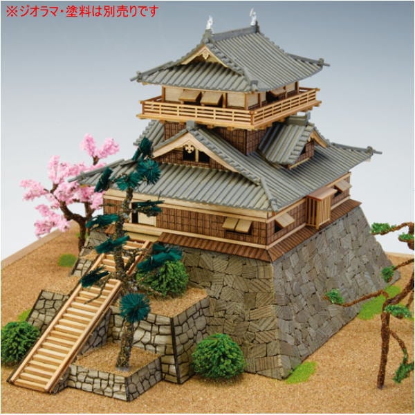 送料無料】ウッディジョー 木製建築模型 1/150 丸岡城 | アート・工作