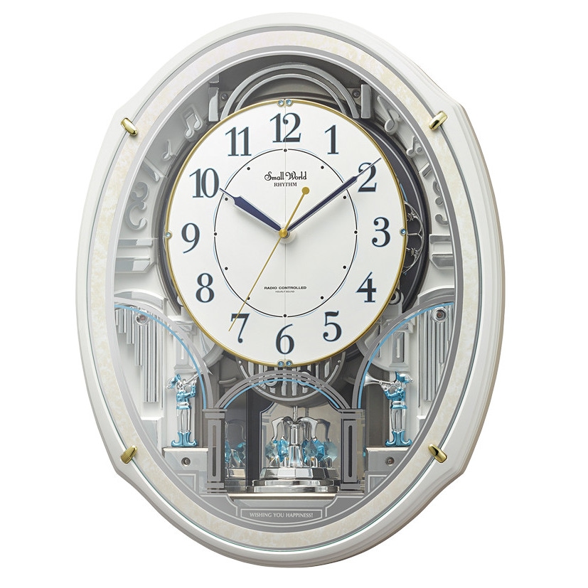 送料無料】リズム 電波からくり時計 スモールワールドアルディN