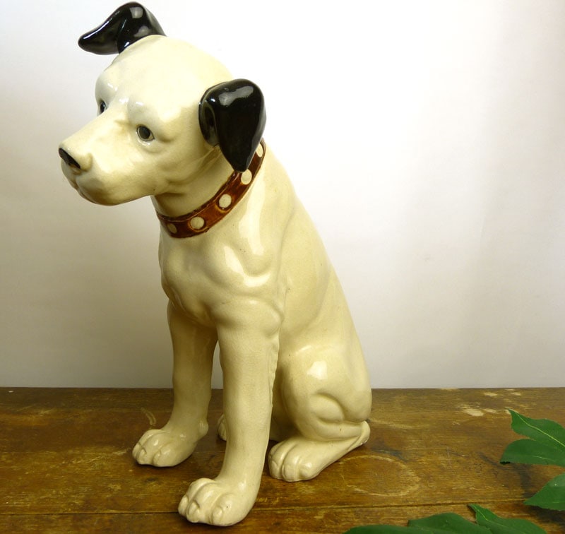 希少】ビクター Victor ニッパー犬 陶器製置物 インテリア雑貨