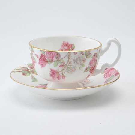 エリザベスローズ ピンク ティーカップ&ソーサー オーバン