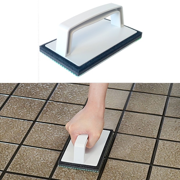 AZ655外壁・玄関ブラシスポンジH（本体色：ライトグレー、スポンジ色