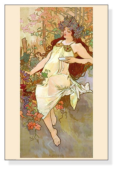 四季「秋」（アルフォンス ミュシャ） ポスター販売のアズポスター