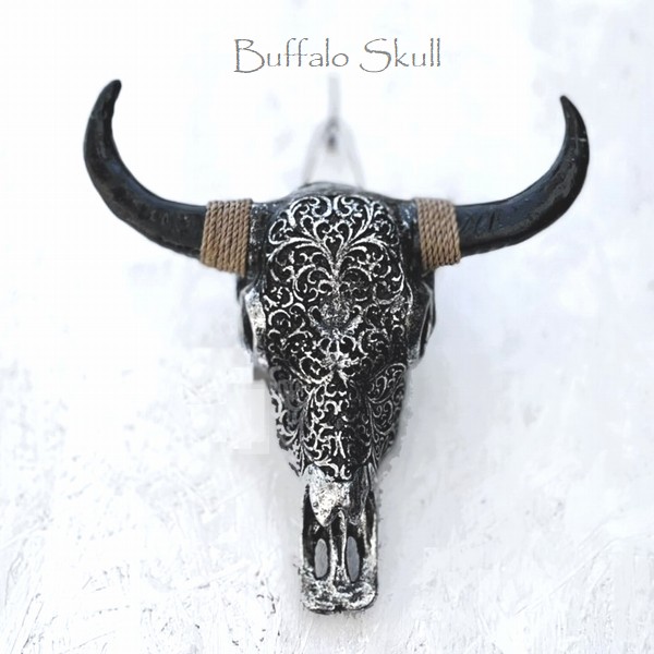 バッファロースカル【メタルブラック】 ハンティングトロフィー
