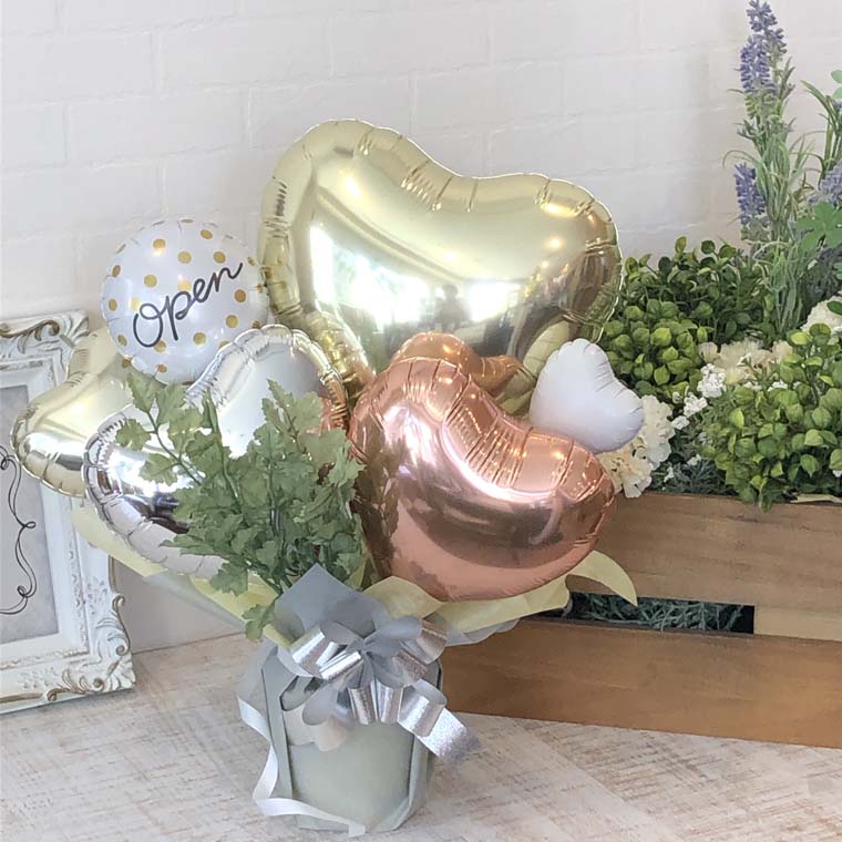 開店祝いバルーンギフト 置き型バルーンアレンジドットOPEN