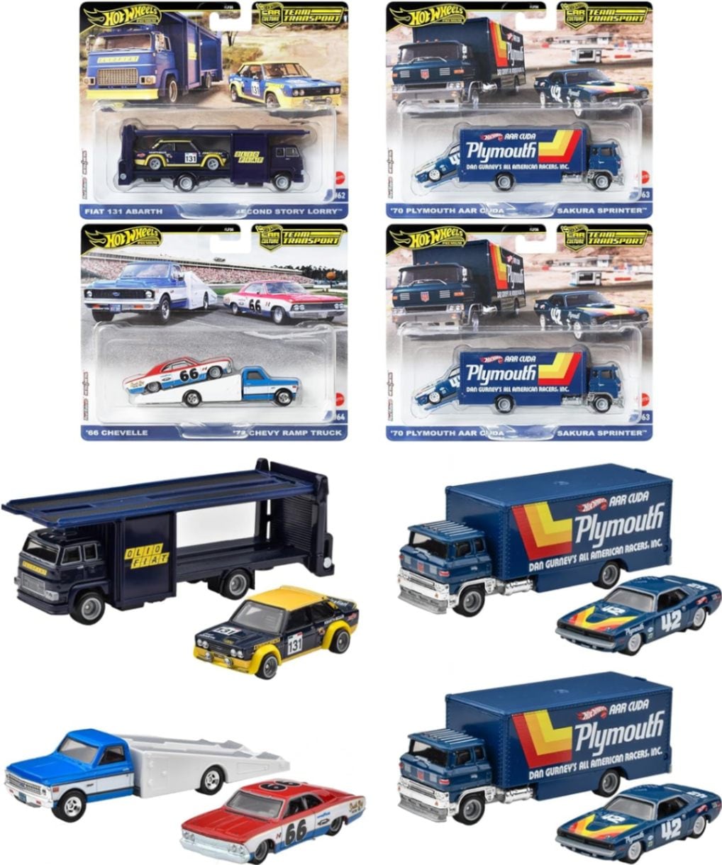 BOX】ホットウィール(Hot Wheels) チームトランスポート 4台入り