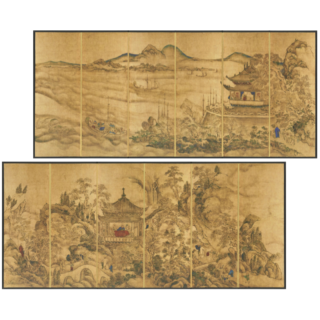 縮小屏風〈国宝 楼閣山水図屏風〉池大雅京都便利堂オンラインショップ